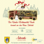 Weihnachtszauber am Haus Zellertal: Der Kinder-Weihnachts-Truck kommt!